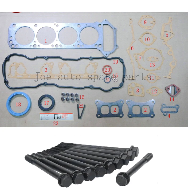 

Z20 Z20S Engine Full gasket set kit cylinder head bolt nuts screw for Nissan Caravan/Nomad/Vanette/Atlas 2.0L 1952cc 1982-1994