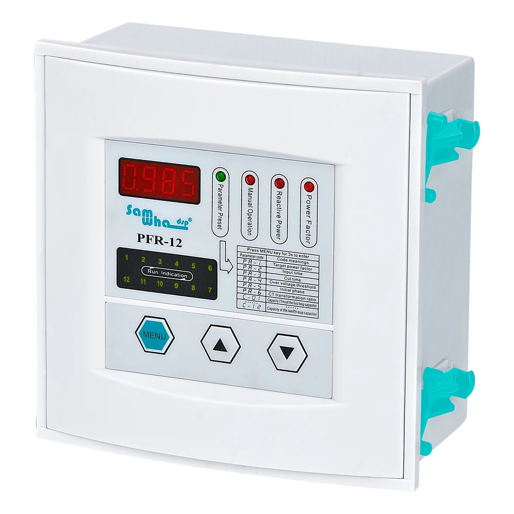 Controller del fattore di potenza Samwha-Dsp PFR-12, 12 passaggi, 380VAC 50/60Hz