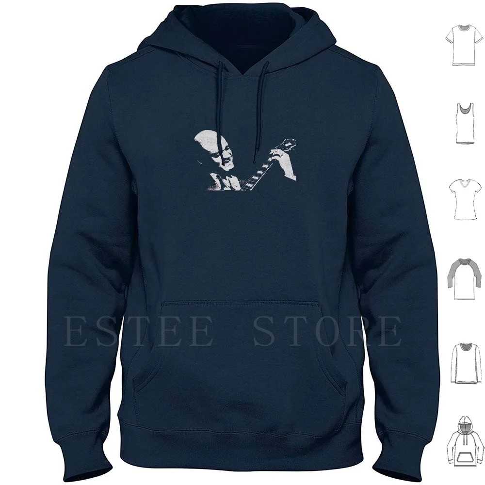 Joe Pass Sudaderas con capucha grabadas Manga larga Joe Pass Jazz Guitar Epiphone Bebop Blues Música grabada