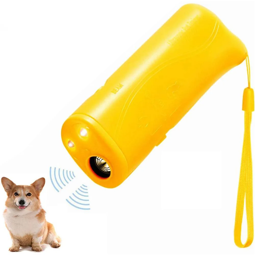 Pet Dog Repeller Anti Barking Stop Bark Training Device Trainer LED Ultrasonic 3 in 1 Anti Barking Ultrasonic Without Battery