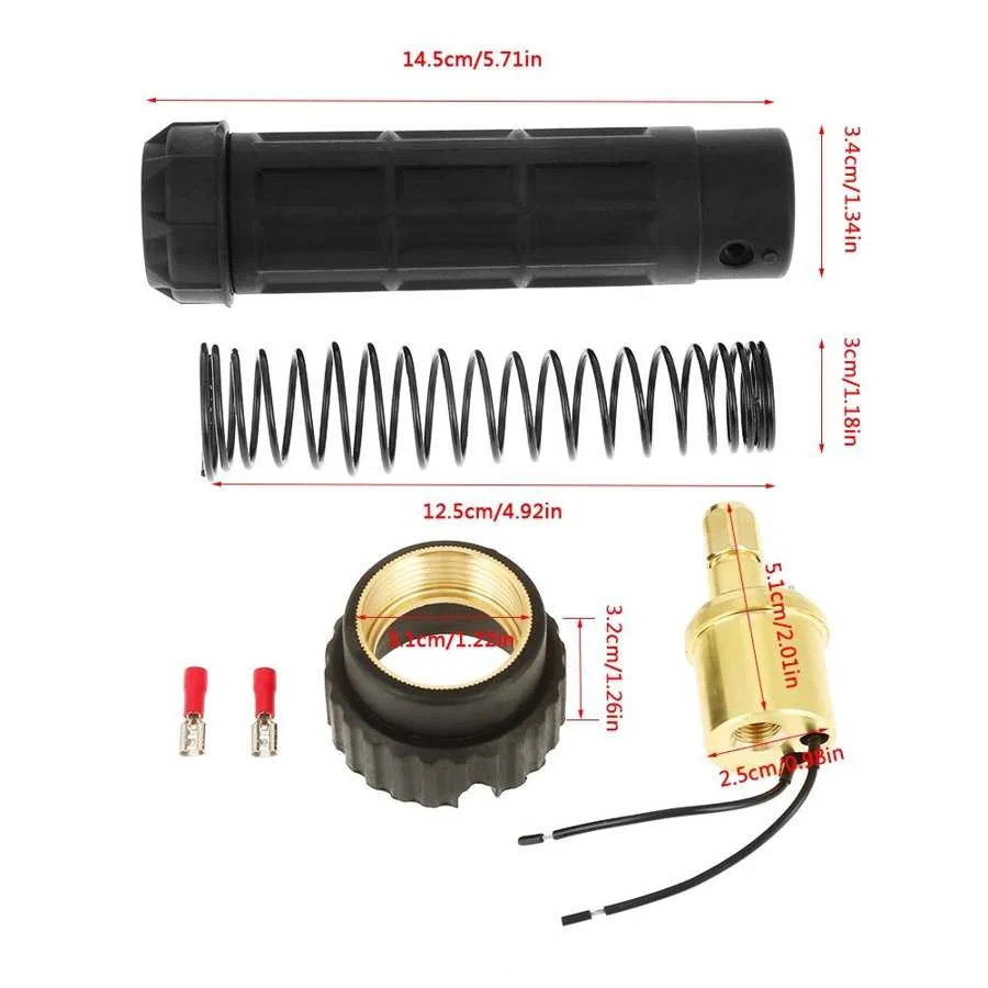 Conector de montagem euro latão mig mag co2 tocha soldagem adaptador conversão plug