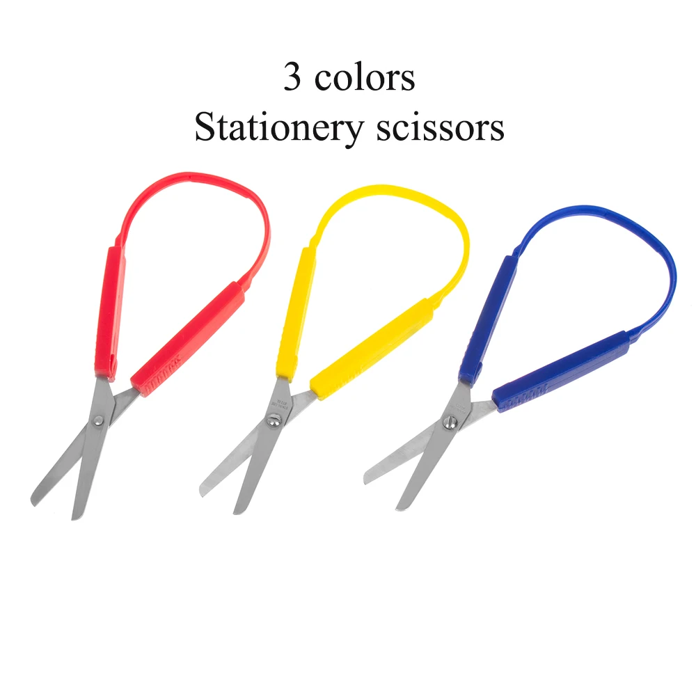 Loop Scissors For Children And Teens, Right And Lefty Support, Small, Easy-open Squeeze Handles Adaptive Cutting For Small Hands