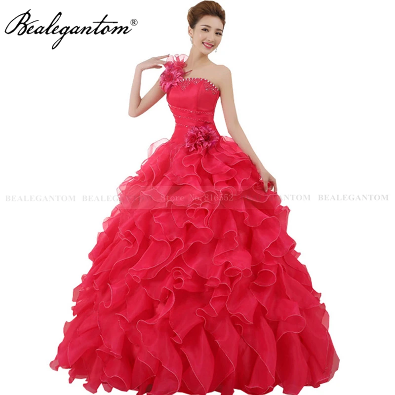 فستان حفلة Bealegantom Vestidos De 15 الزهور فساتين Quinceanera الحلو 16 Debutante حفلة تنكرية فساتين حفلات QD1300