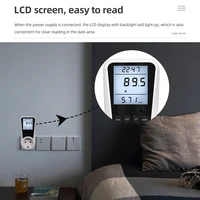 Wattmètre numérique 220V AC EU, compteur de puissance LCD, compteur de consommation électrique, prise de puissance Kwh, Test d'énergie FR US BR, analyseur de puissance 4