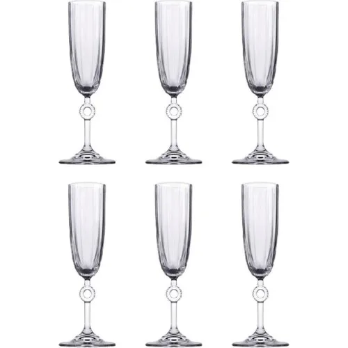 Amore Flute Glass Champagne Glass Glass 150 cc - 6 Pieces