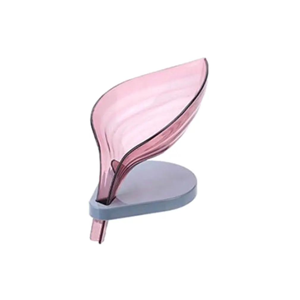 Non-slip leaf Shape Soap Box Soap Holder Dish Tray Soap Holder Case Leaf Soap Box Tray Soap Rack Case Bathroom Supplies