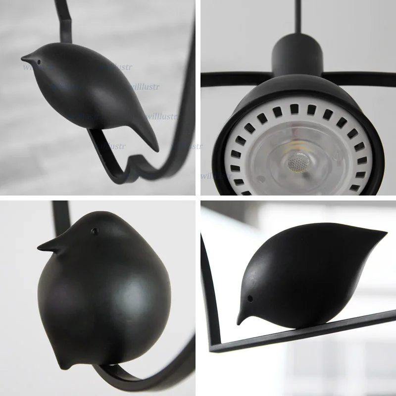 Iron Bird Pendant Light New China Style Suspension Lamp Hotel Restaurant Lounge Foyer Sitting Dinning Room Zen Hanging Lighting