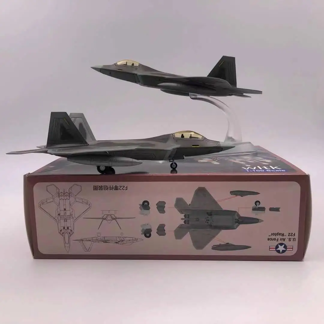 Wltk USAF F-22 Raptor Stealth Air Superiority Fighter 1/100 Diecast Model