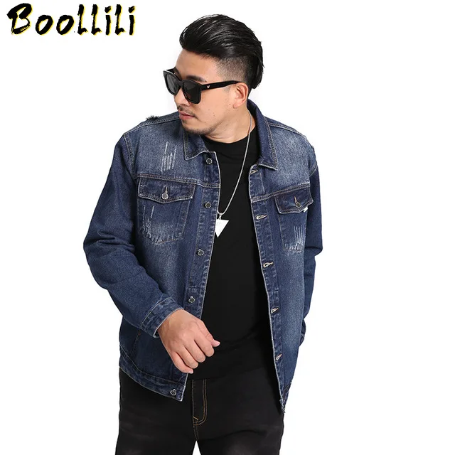 New Spring 2023 And Autumn Denim Jean Casual Jacket Men Clothes Design Large ASIAN Size L-5XL 6XL 7XL