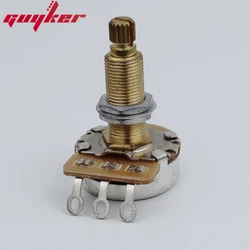 1 Piece GUYKER A500K Brass Long Shaft Potentiometer For Electric Guitar Bass