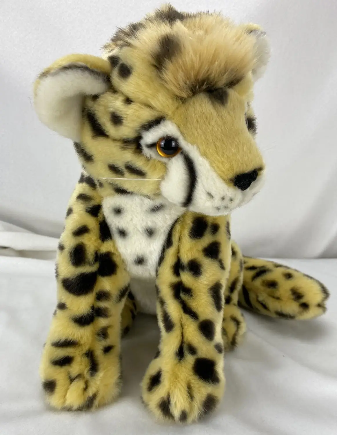 simulation leopard plush toy squatting  leopard about 26cm soft doll kids toy Christmas gift w2862