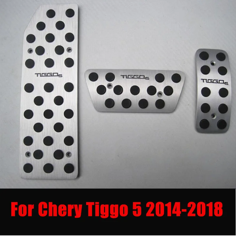 Car Styling Accessories Aluminium Alloy Accelerator Foot Rest Fuel Brake Gas Covers Sticke Pedals For Chery Tiggo 5 2014-2018