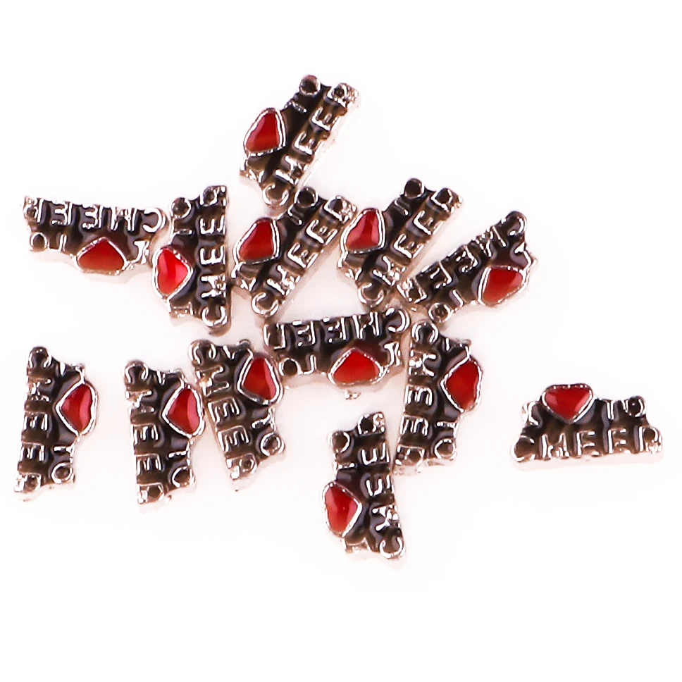 40Pcs/Lot Enamel Letter I Love You Floating Charms Words Family Love Pendant For Living  Memory Locket Jewelry Diy