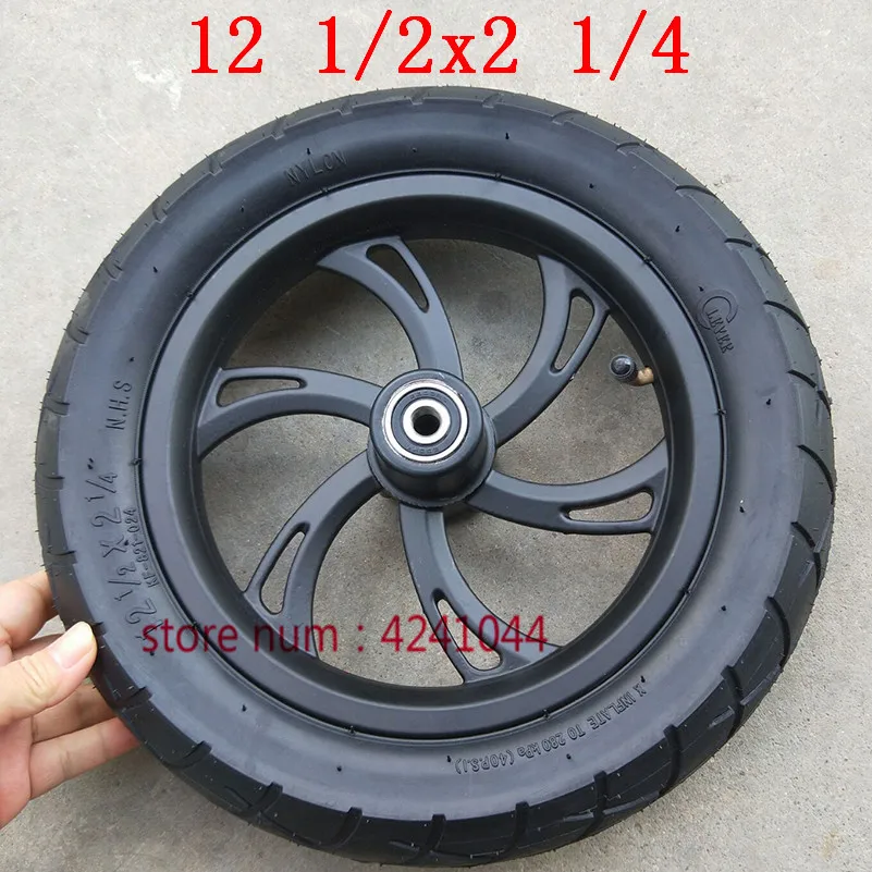 Motorcycle accessories 12 1/2X2 1/4 Wheel Tire & Inner Tube  Rim Set  fits electric scooters E-bike folding bicycles