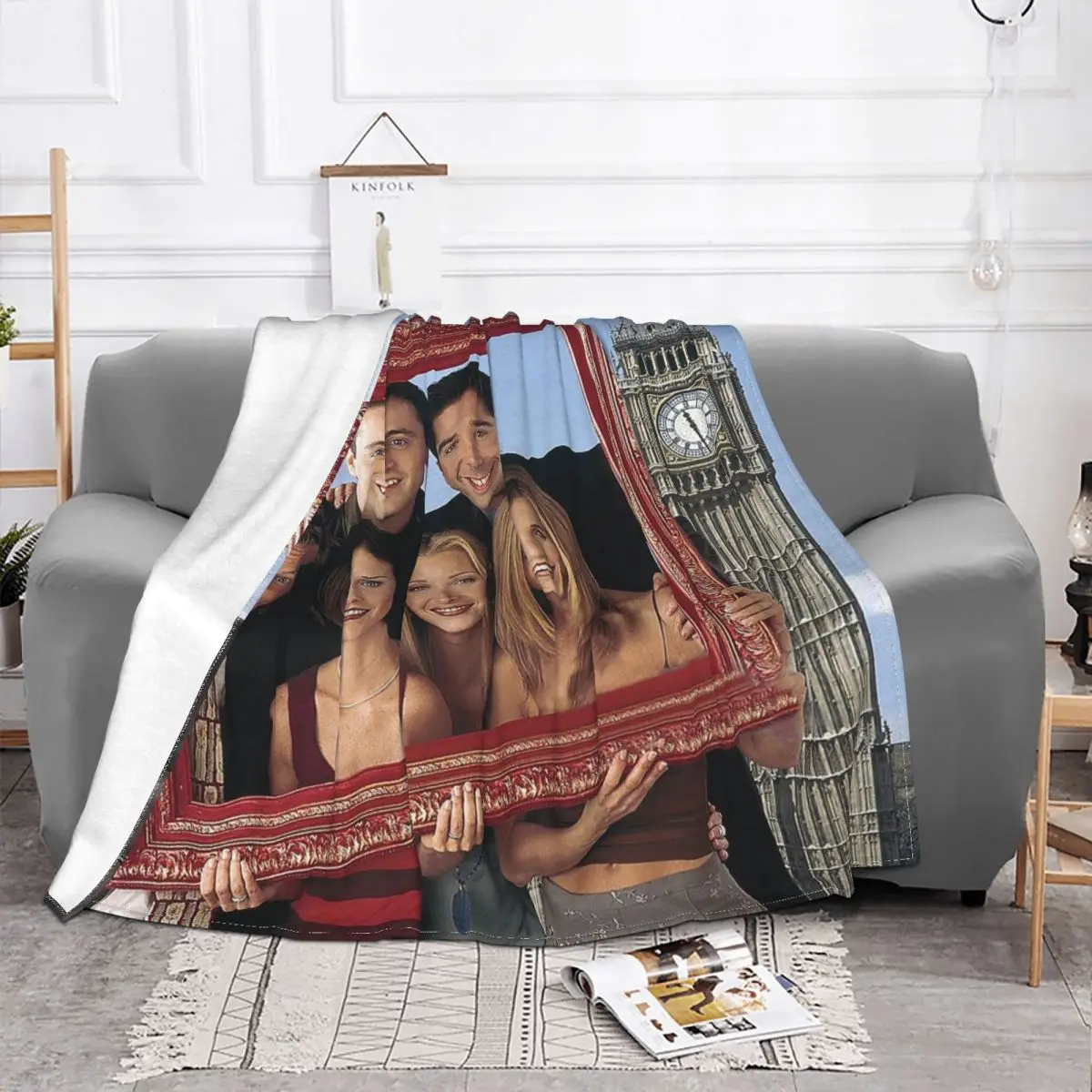 Rachel Monica Joey Ross Chandler Blankets Friends TV Show Flannel Throw Blanket Airplane Travel Decoration Lightweight Bedspread