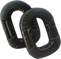 Almohadillas de repuesto para auriculares, almohadillas para los oídos con cuero más suave, espuma de aislamiento de ruido, grosor añadido (negro)