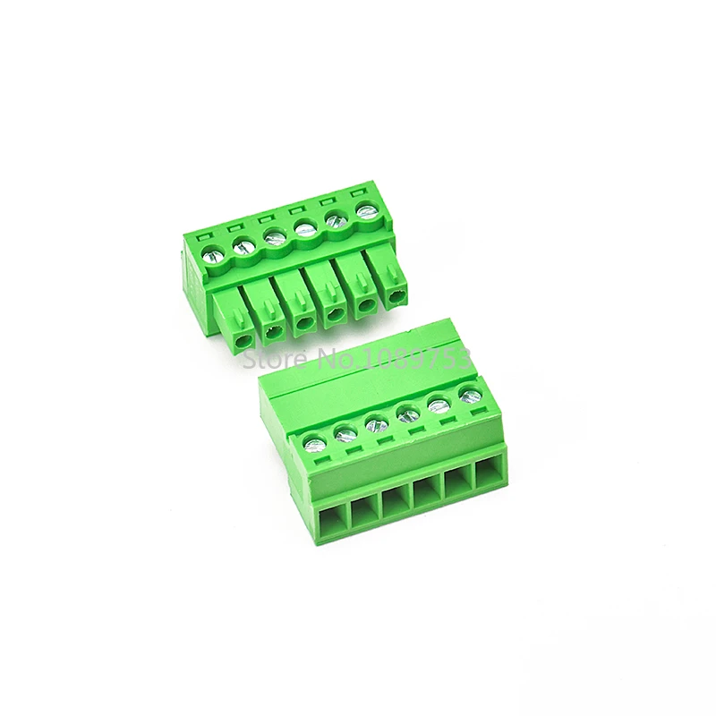 5Sets 15EDGRK 3.81mm 2/3/4/5/6-12 pin right angle screw terminal block connector 3.81MM pitch Plug + Pin Header Socket