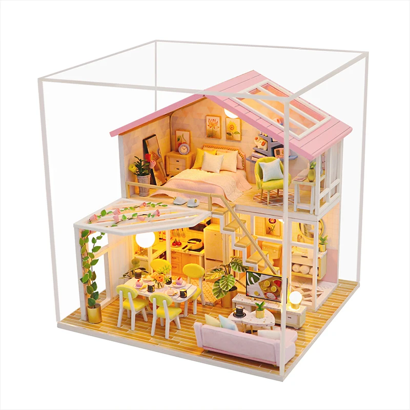 Happiness Anniversary Friends Gifts Construction Toys Hand-built Sweet House Warm Decorations for Leisure Time