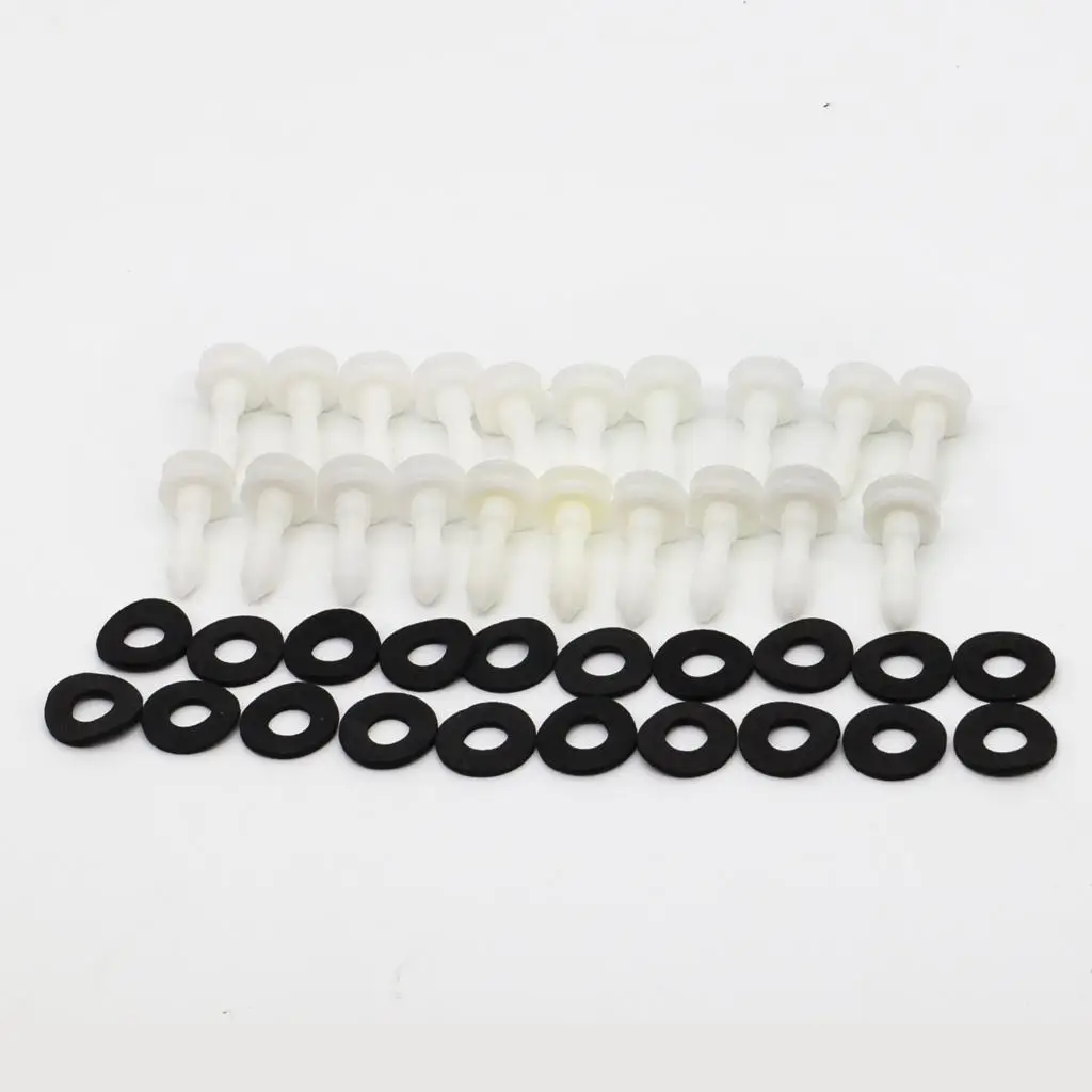 20 PCS Car Door Card Panel Trim Interior Fastener Clips For Jaguar S X Type Plastic Rivets Automobile Car Clips C2S13494 White