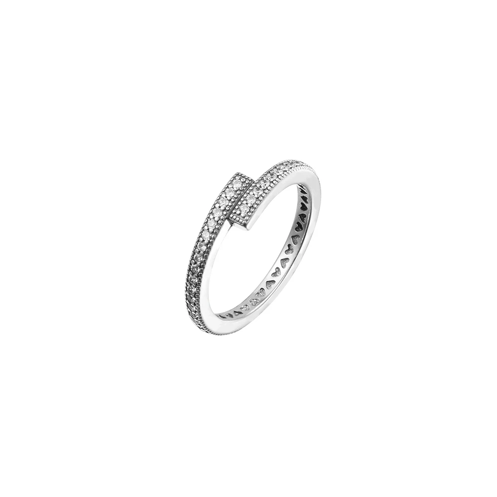 

Sparkling Overlapping Ring Wedding Ring Sterling Silver Jewelry Making For Woman Fashion Female Rings For Party Proposal Ring