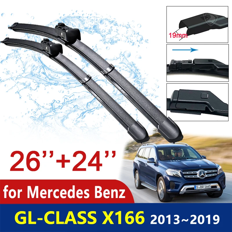 

Car Wiper Blades Windscreen for Mercedes-Benz GL GLS Class X166 2013~2019 Window Wipers Car Accessories 2014 2015 2016 2017 2018