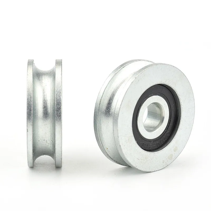 4PcS 10*40*12.5mm Grooved bearing pulley U groove rolling wheel 8mm wire rope over line lifting wheel 4cm guide wheel