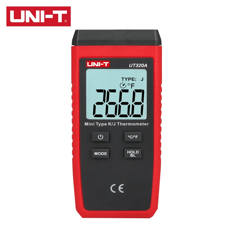 UNI-T UT320A UT320D Mini Contact Type Thermometer Wide range high accuracy drop proof K/J thermocouple probe selection