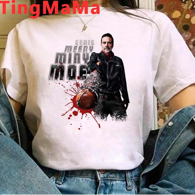 the Walking Dead Negan tshirt top tees male graphic tees harajuku 2021 kawaii couple  clothes vintage