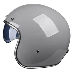 DOT Approved Inner Visor Vintage Motorcycle Helmet Retro Scooter Jet Open Face Helmet Motorbike Riding Capacete Moto