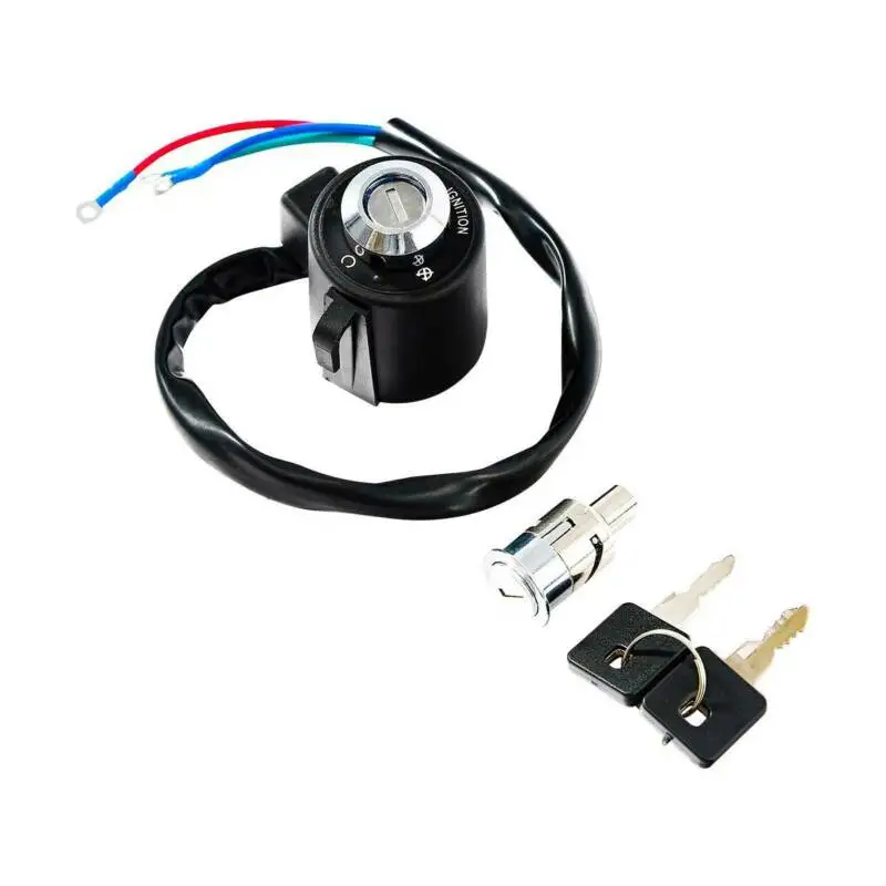 Motorcycle Black Ignition Switch Lock w/ Key Set For Harley Sportster XL 883 1995-2003