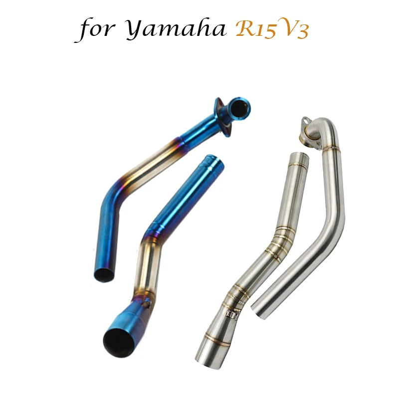 Motorcycle exhaust pipe Sports Car Modified or Yamaha YZF-R15V2 MT125 MT15 R15V3 stainless steel Front Exhaust Pipe