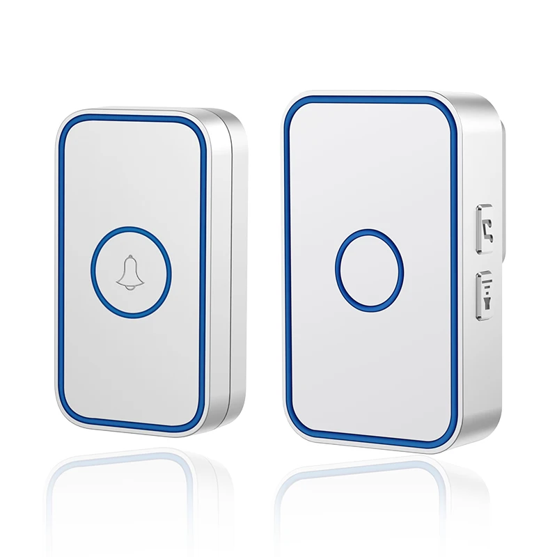 

WEMEDA Wireless Doorbell 300M Range 60 Chimes Waterproof Cordless LED Light Door Ring Bell US EU UK Plug 1 2 Button 1 2 Receiver