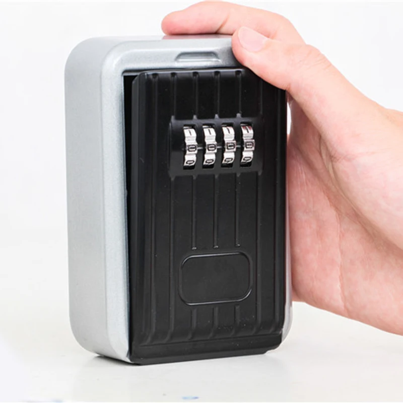 Waterproof Wall Mount Key Storage Secret Box Organizer 4 Digit Password Security Lock No Key Home Office Safe Box caja fuerte