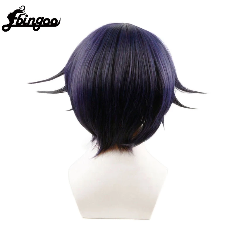 Ebingoo Anime Danganronpa V3 uccisione armonia Ouma Kokichi parrucca corta Costume Cosplay Dangan Ronpa capelli sintetici termoresistenti