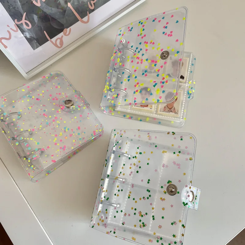 MINKYS Neue Ankunft Kawaii Bling Stern 1/2/3 zoll Kpop Photocards Sammeln Buch 3 Ringe Bindemittel Karten Organizer Buch Schreibwaren – Detail 10