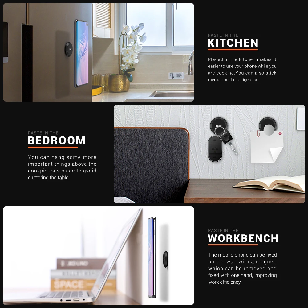 Topk 2er Pack magnetischer Autotelefon halter Armaturen brett Handyst änder Lenkrad halter magnetischer Wand halter für iPhone Samsung