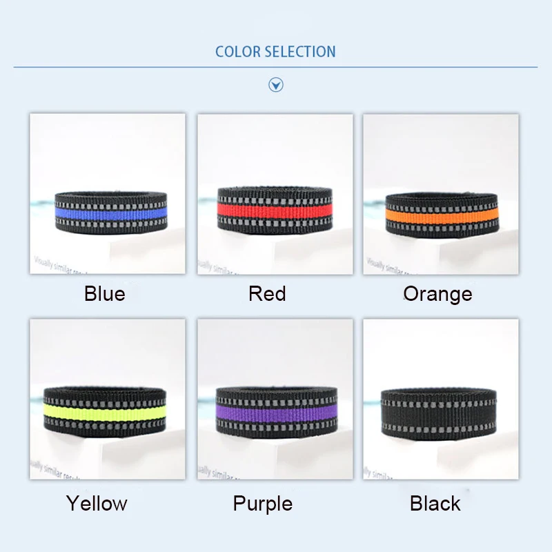 50 Meters Reflective Webbing 20mm 15mm Thicken 1.6mm Polyester Strap Belt Tape Dog Collar Leashes Backpack DIY Craft