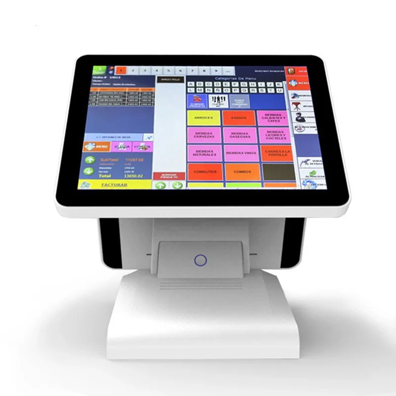 Laptop Windows 10 oder Android Pos System Registrier kasse 15 Zoll mit Scanner in WLAN 58mm Thermo drucker Kassen schublade gebaut