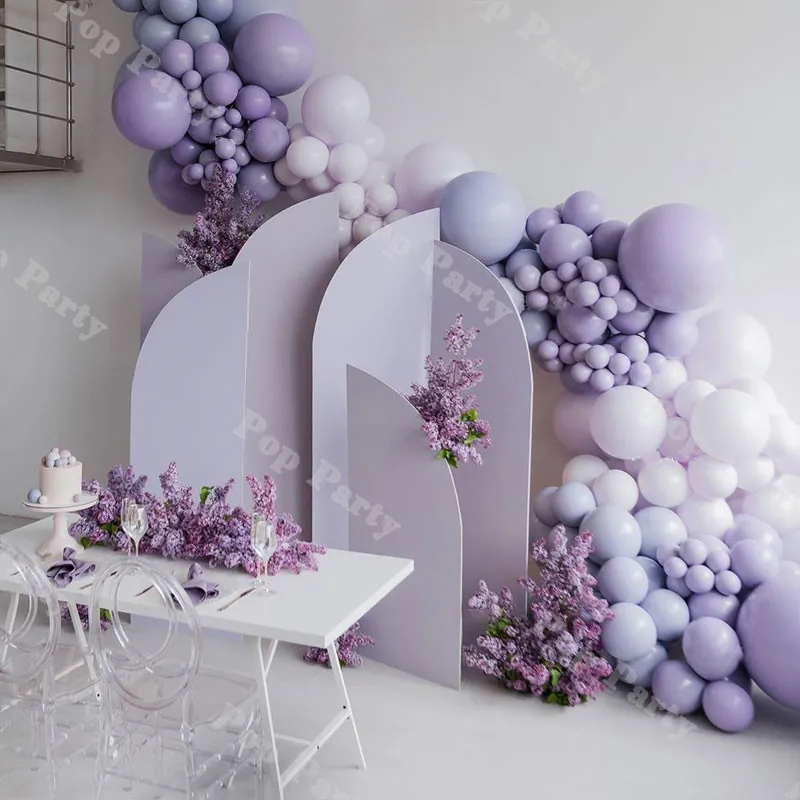 

102/167pcs Balloons Garland Arch Doubled Purple Lalic Globos Lady/Girl Wedding Happy Birthday Bachelor Party Decor Supplies