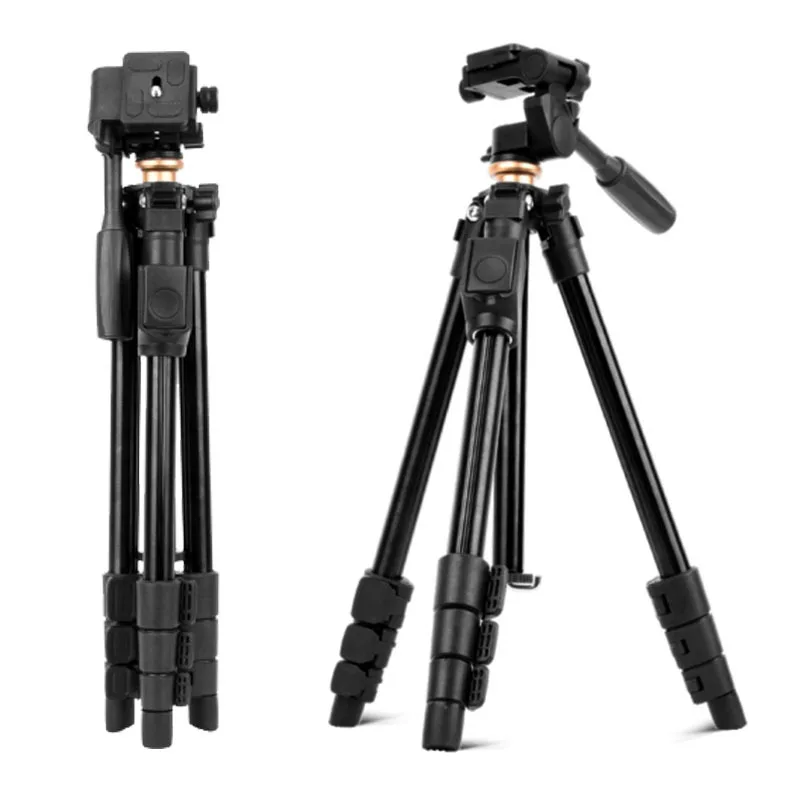 QZSD Lightweight Phone Tripod Camera Tripod 122cm Extendable Adjustable Smartphone Tripod with Wireless Remote and Phone Holder