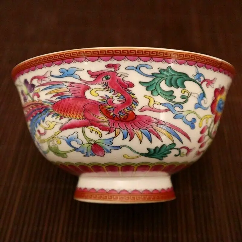 Chinese old porcelain Pastel Dragon and Phoenix Pattern Bowl