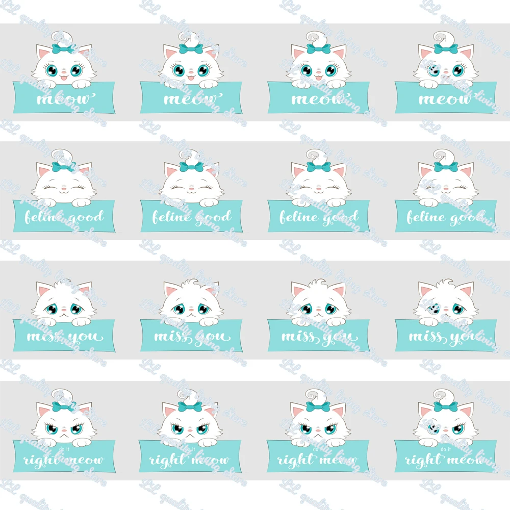 

WL 1‘‘Cute Cartoon Cat Printing Grosgrain Ribbon Gift Wrap Bowknot Party Decoration Craft Supplies Wholesale Dog Animal Collar