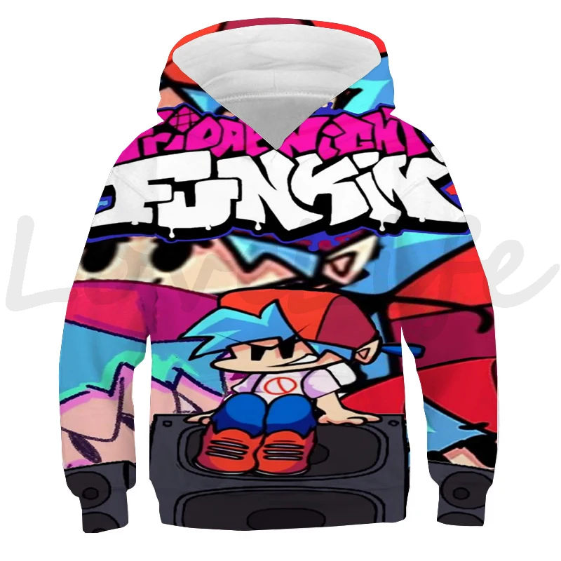 New Friday Night Funkin Hoodies Sweatshirt Boys Girls Harajuku Streetwear Sudaderas Game Fnf 3D Print Pullover Kids Clothes Tops