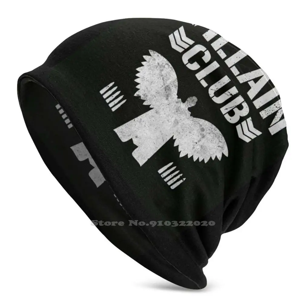 Villain Club Alt Knit Beanie Hat Men Women Winter Diy Cap Orange Cassidy Freshly Squeezed Aew Wwf Wrestling Sports Young Kenny