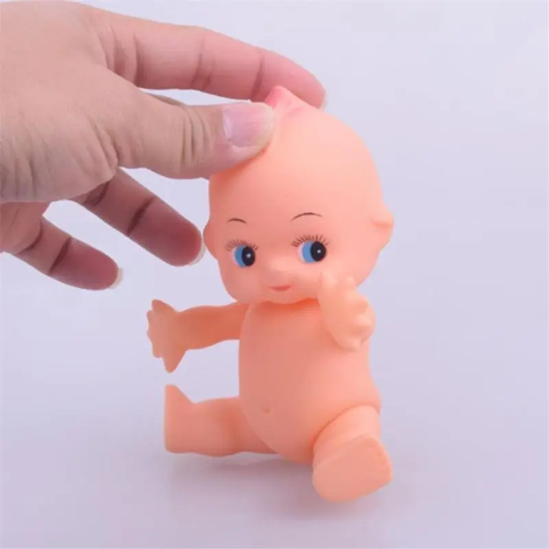 1pc Soft Silicone Rubber Squeezing Sound Baby Bath Beach Vocal Toys Kids Playing Water Games Boys Girls Doll Toys Kawaii Gift