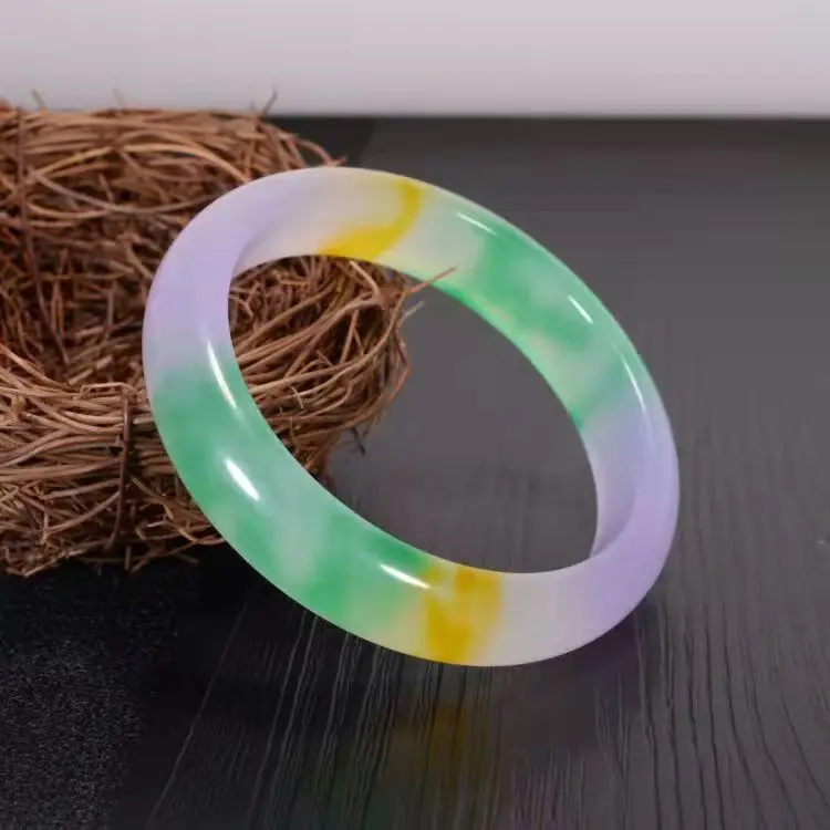 2021 Hot sale Natural100% real jade bangles Three color quartz Jade Bracelet Give a girl friend Bracelet Jewelry