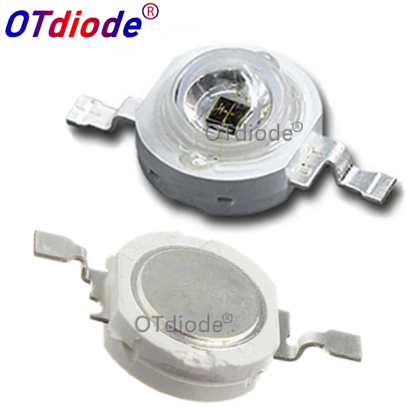 10pcs LED IR Diode 3W 850nm 940nm 730nm Diode Chip LED Infrared Deep Red Emitter for CCTV Night Camera Security Night Vision