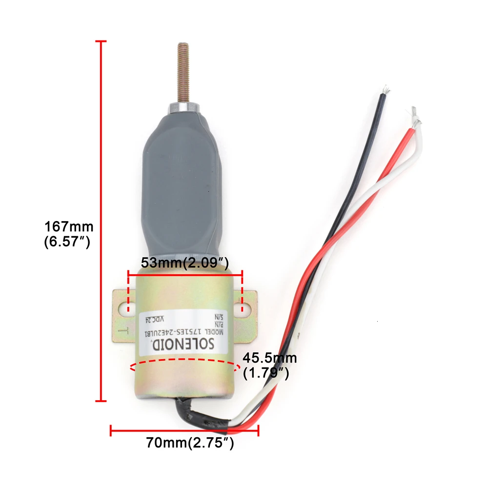 Diesel Engine Shut Down Solenoid Valve 1751ES-24E2ULB1 24V