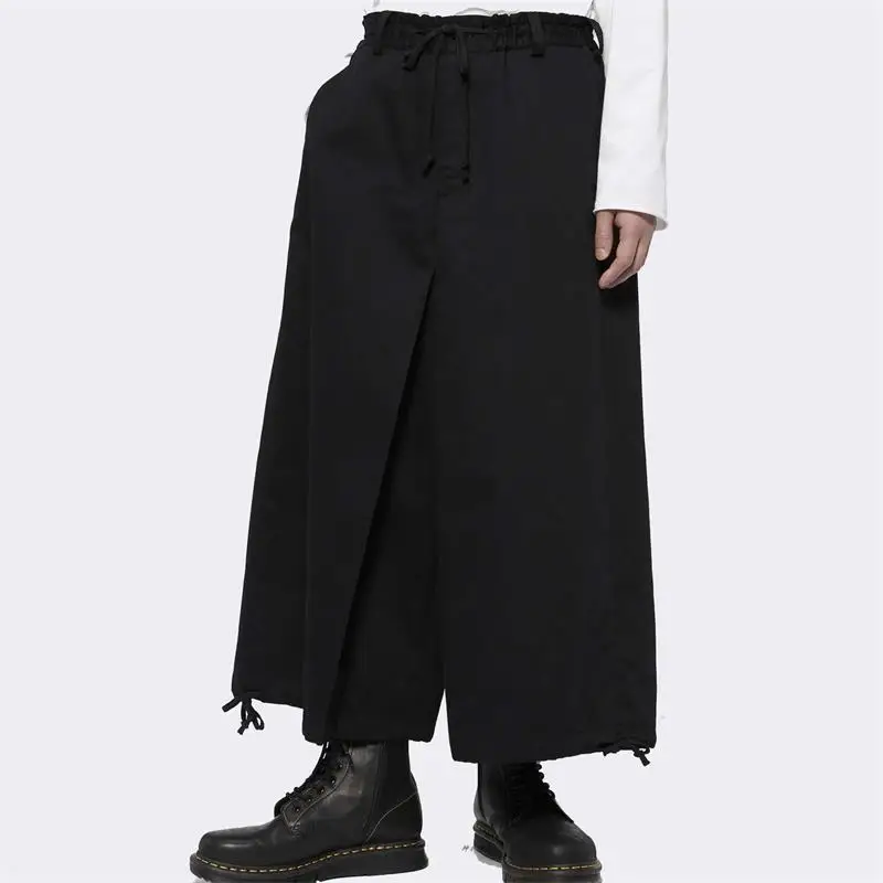 Men's new hairstylist spring and summer knickerbockers eight culottes dark department large loose simple pants