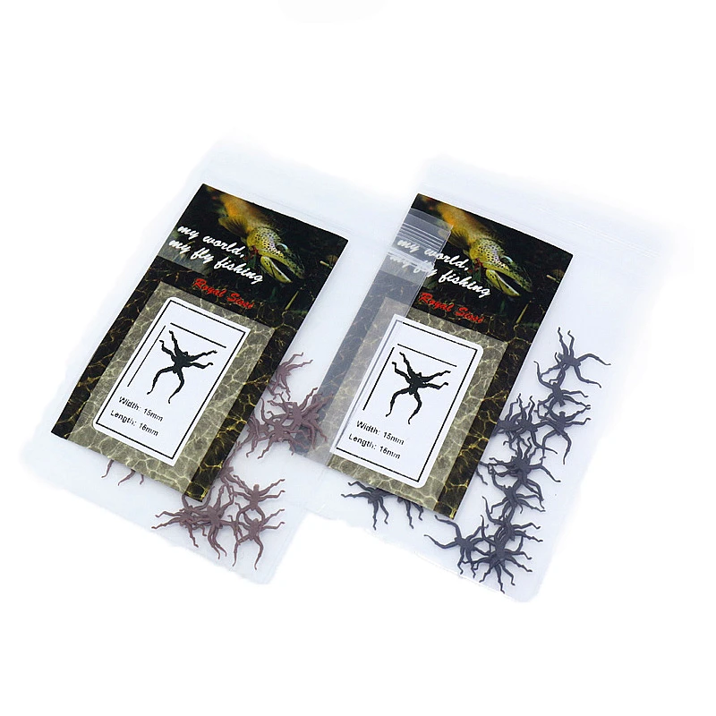 Royal Sissi new 20pcs pack realistic housefly legs fly tying artificial terrestrial insect soft rubber legs fly tying materials